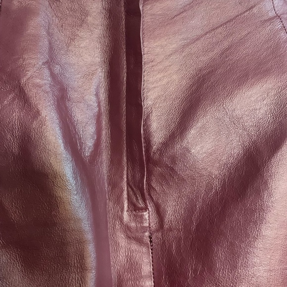 Vintage JL Studios Size 20WP Martin Leather long A Line Skirt, zippered back - Picture 3 of 5
